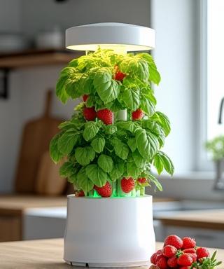 Compact residential hydroponic tower